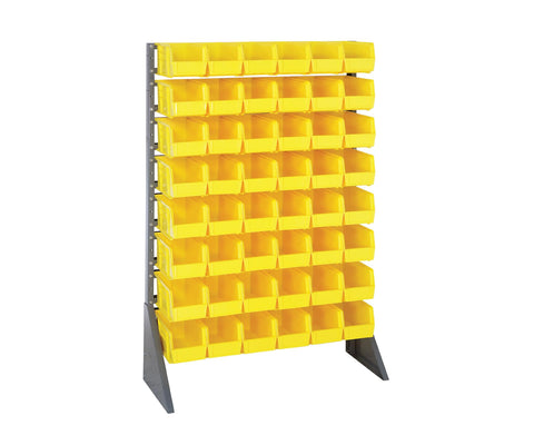 Quantum Storage Systems QRU-16S-230-48YL Single Sided Rail Systems Complete Package with Bins, 36" L x 15" W x 53" H, Yellow