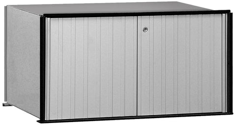 Salsbury Industries 2201 Aluminum Mailbox, 1 Door, Rack Ladder System, Aluminum with Black Trim