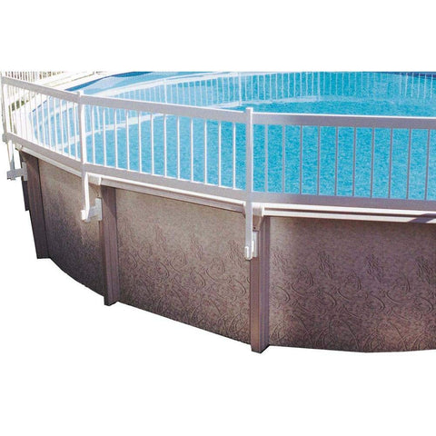 Blue Wave 24-inch Above Ground Pool Fence Kit for Privacy & Safety, 8 Sections – Made with Sturdy, Weather-Resistant Vinyl & Mounting Brackets – Easy to Install Above Ground Pool Accessories – White