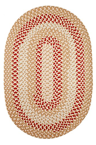 Rhody Rug Manhattan MA54 Natural 5' x 8' Oval - Braided Area Rug, Home Decor, Floor Mat or Bedroom Rug - Easy Care, Ideal for High Traffic Areas in Hallway and Living Room - Made in USA