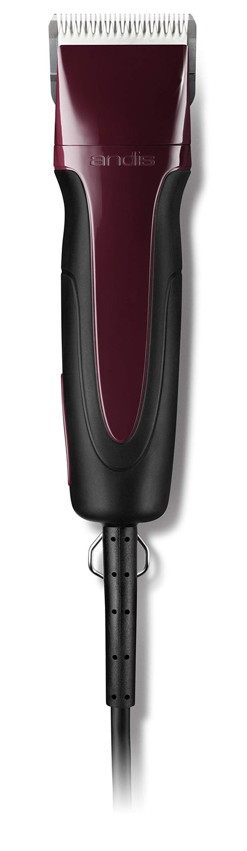 Andis 65455 Excel Professional 5-Speed Detachable Blade Clipper Kit - Animal/Dog Grooming, Rotary Motor, Soft-Grip Anti-Slip Housing, 14-Inch Cord, for All Coats & Breeds, SMC, Burgundy