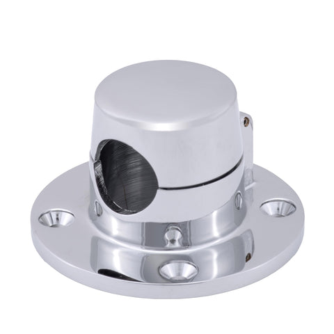 Whitecap S-0112C Hinged Chain & Rope Deck Pipe - 3/4" D Max Rope, CP/Brass