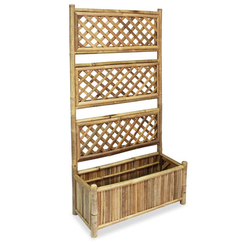 vidaXL Garden Raised Bed Natural Bamboo 27.6 x 11.8 x 53.1 in