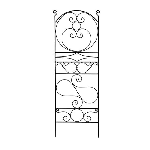 Oakestry 66-in Ferro Firenze Trellis for Climbing Plants Outdoor Wrought Iron, Roman Bronze Powder-Coated Finish Support Outdoor Indoor Plants