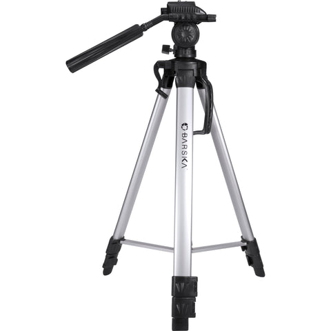 BARSKA Deluxe Tripod Extendable to 63.4" w/ Carrying Case , Gray/Black
