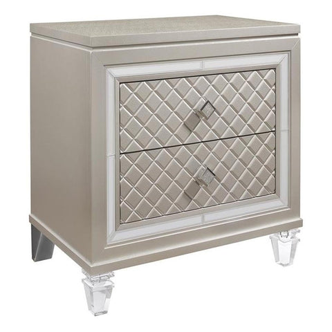 Global Furniture USA Paris Nightstand in Champagne Nighstand