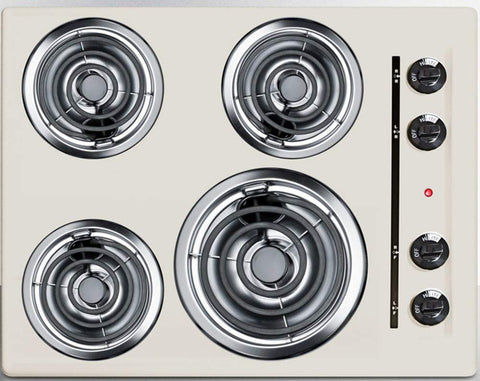 Summit SEL03 Electric Cooktop, Bisque