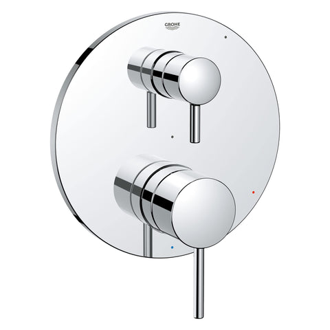 Grohe 29423000 Timeless Pressure Balance Valve Trim with 2-Way Diverter and Cartridge, Starlight Chrome