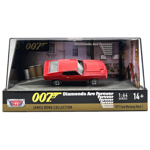 Motor Max 1:64 Scale Compatible with Ford Mustang Mach 1 from James Bond Diamonds are Forever in Red