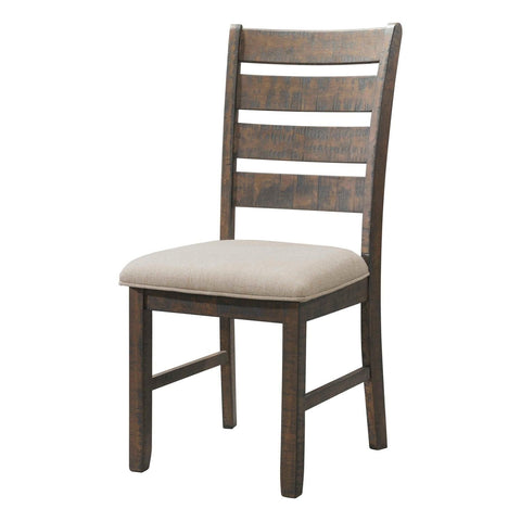 Picket House Furnishings Dex Ladder Back Dining Side Chair in Walnut (Set of 2)