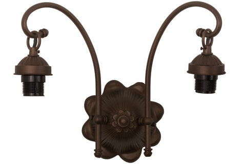 Meyda Tiffany 98633 2 Light Wall Sconce Hardware, 13" W, Mahogany Bronze