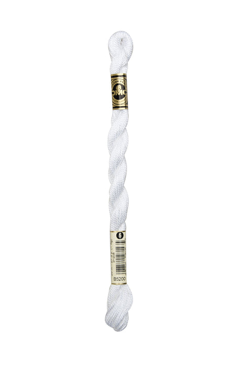 DMC 115 5-B5200 Pearl Cotton Thread, Snow White, Size 5