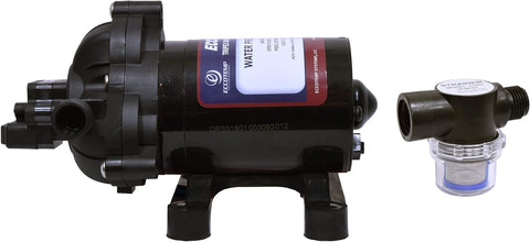 Eccotemp L5 Portable Outdoor Tankless Water Heater w/ EccoFlo Diaphragm 12V Pump and Strainer