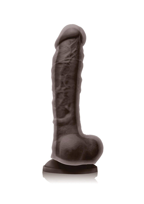 Colours - Dual Density - 8" Dildo - Dark Brown