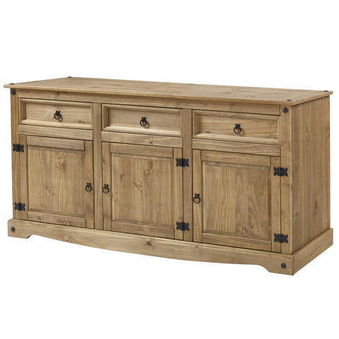 OS Home and Office Furniture Cottage Series Wood Buffet Sideboard in Brown