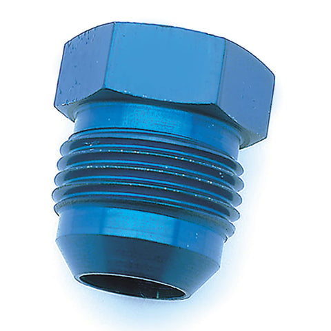 SpeedFX Fitting Plug/Fitting Cap 561006, Flare Plug, 10AN, Anodized, Blue, Aluminum, Single