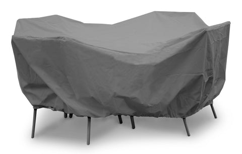 KoverRoos Weathermax 81262 80-Inch Round Table High Back Dining Set Cover, 114-Inch Diameter by 36-Inch Height, Charcoal