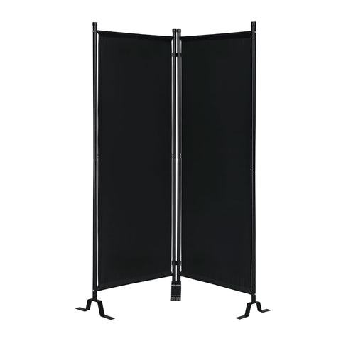 Proman Products - Galaxy II Section Divider, Water Repellent Fabric Room Divider with Black Powder Coated Metal Frame for Indoors or Outdoors, Small 50.25” Width (Black)