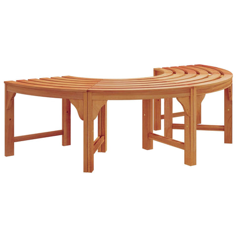 vidaXL Tree Bench Natural 160 x 80 x 45cm Solid Eucalyptus Wood, Outdoor Garden & Terrace Eucalyptus Bench, Vintage Style, Rustic Patio Seat for Relaxing