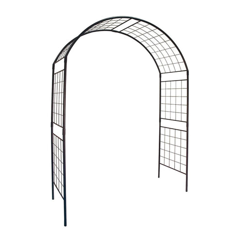 Oakestry Arbor Garden Arch Black Outdoor Landscape Entryway Trellis Structure Decorative Metal Frame for Climbing Plants Pathway Yard Accent