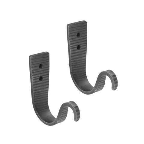 Achla Designs SSH-11 Hammered Strap S, Pair Wall Hook, Black