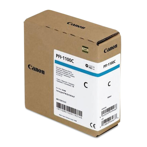 Canon PFI-1100 (0851C001AA) Standard Yield Ink (Cyan) in Retail Packaging