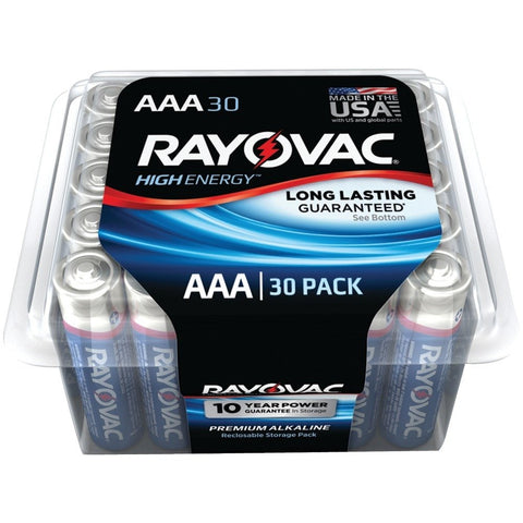 Rayovac 824-30PPTJ Alkaline Batteries Reclosable Pro Pack (AAA; 30 pk)