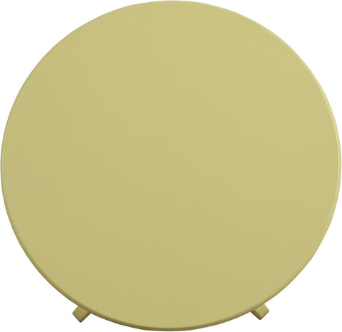 Acme Alger Round Wooden End Table in White