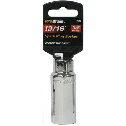 Prograde 3/8" DR. 13/16" SPARK PLUG SOCKET, Multi, (13253)