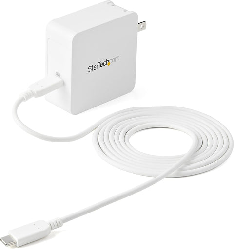 StarTech 60W USB Wall Charger, USB-C Laptop Charger 60W PD, 6ft/2m Cable | Dell XPS, Lenovo X1 Carbon, HP EliteBook, MacBook, USB IF/ETL Certified, WCH1C