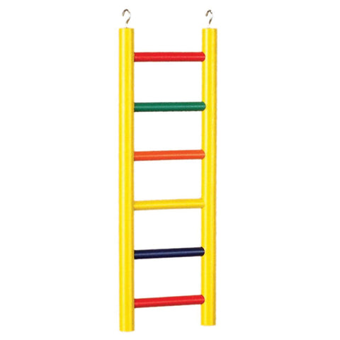 6-RUNG MULTI-COLOR WOOD BIRD LADDER