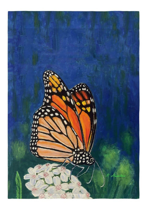 Betsy Drake FL1212 Monarch & Flower Garden Flag - 12.5 x 18 in.