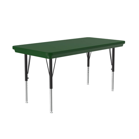 Correll AR2448-REC-29 Blow-Molded Plastic Top Activity Table, 24" x 48", Green