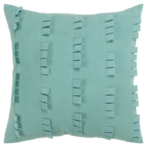 Rizzy Home Donny Osmond Stripe 20" x 20" Poly Filled Pillow with Cotton Canvas Cover-Aqua