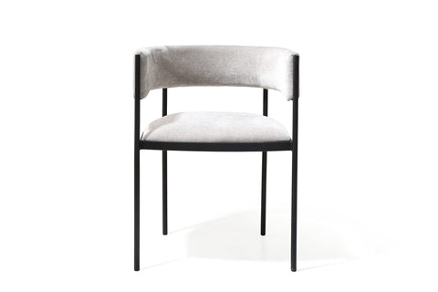 Whiteline Modern Living Envie Dining Armchair Durable and Lightweight Ergonomic Comfort Versatile Design for Dining and Conference Rooms Easy Maintenance (Light Grey)