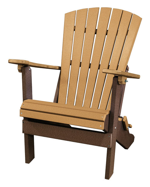 American Furniture Classics Model 515BITB Fan Back Glider in Birch Woodgrain with a Tudor Brown Base Made in the USA