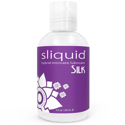 Sliquid Silk Intimate Lubricant, Silicone & Water-Based Lube for Women & Men, Hypoallergenic, Waterproof, Unscented, 4.2 Fl Oz