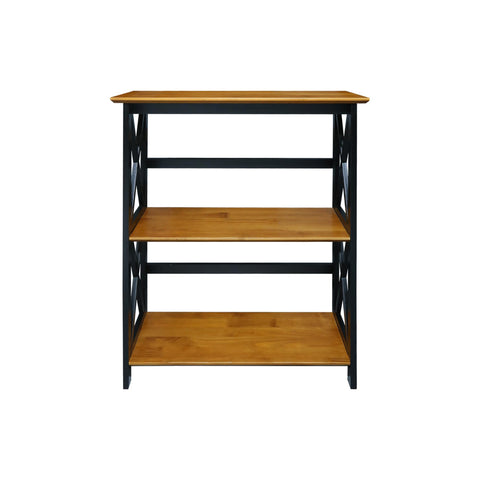 Casual Home Shelf Bookcase Antique Walnut/Black