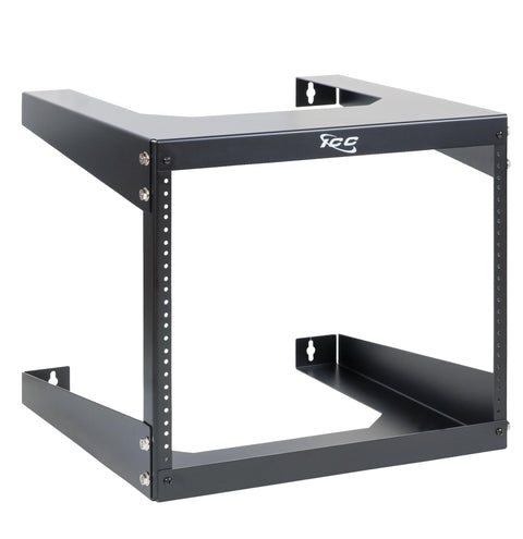 ICC 8U Wall Mount 19? Open Frame Server Rack – 18? Deep Cold-Rolled Steel, 125?lb Load Capacity – Network Rack for Patch Panels, Switches, AV, IT & Telecom Equipment Installations