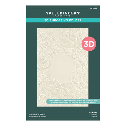 Spellbinders 3D Embossing Folder 5.5"x8.5" - Four Petal Floral