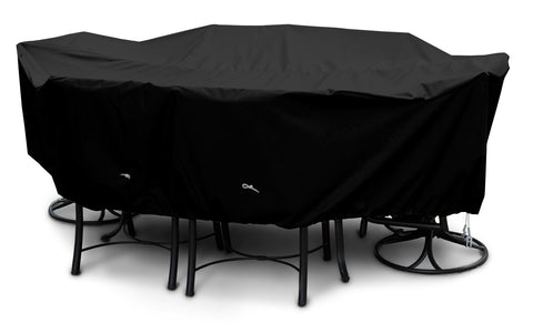 KoverRoos Weathermax 79484 X-Large High Back Dining Set Cover, 121 by 86 by 34-Inch, Black