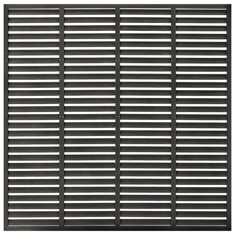vidaXL Louver Fence, Fence Panel for Garden Backyard Patio, Border Fence for Privacy Security, Decorative Privacy Screen, WPC 70.9"x70.9" Dark Gray