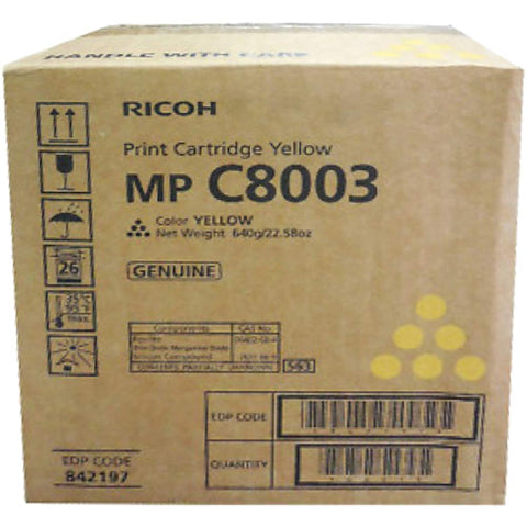 Ricoh 842197 Toner Cartridge - Yellow - in Retail Packing