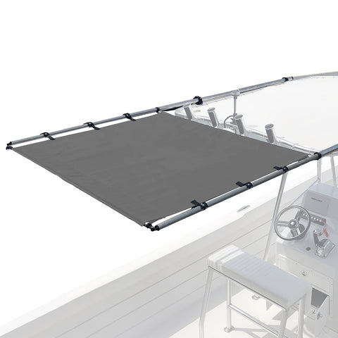 SureShade PTX Power Shade - 69" Wide (Gray) - Easy Installation on T-Top or Hardtop Boats - 600D Marine Canvas, Stainless Steel Frame - 12V DC Motors - Anti-Racking and Auto Shut-Off - PTXSS69GY