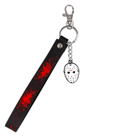 SalesOne Friday The 13th Jason Voorhees Mask Enamel Keychain, Keyring Holder With Lanyard Strap