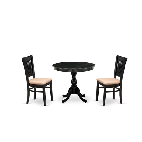 East West Furniture AMVA5-LWH-W Dining Set, Regular