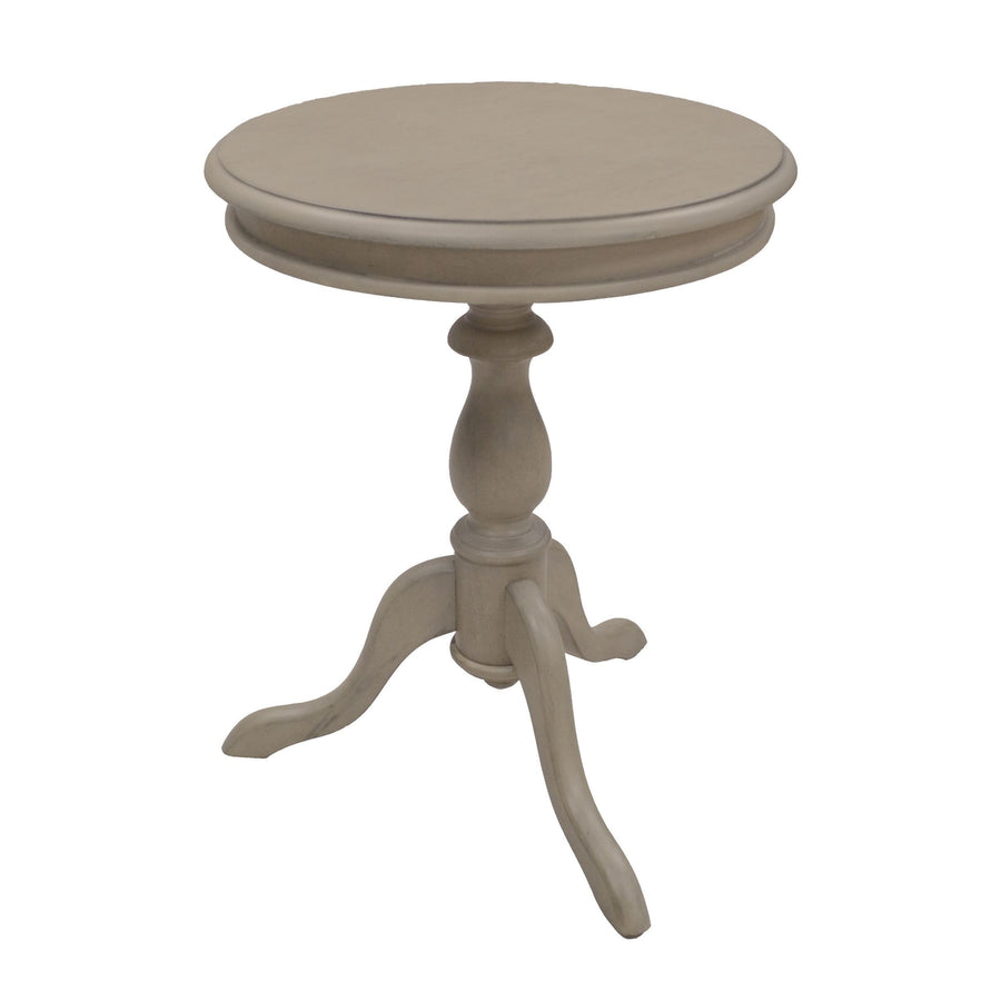 Carolina Chair & Table Glida Round Side Table – Classic Style Furniture, Seats 2-4 Person Wooden Top Lathe Turned Pedestal Base Furniture for Kitchen or Dining Room (Weathered Gray)