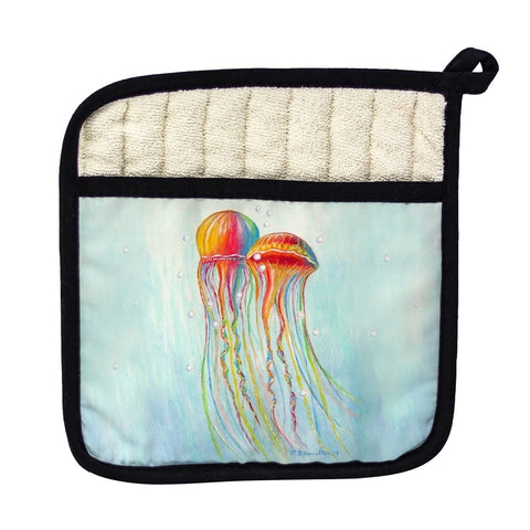 Betsy Drake PT1095 Colorful Jellyfish Pot Holder