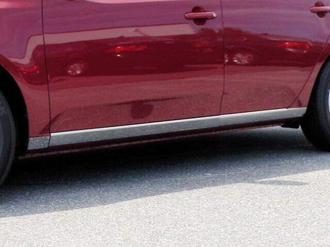 QAA is Compatible with 2010-2013 Kia Forte 6 Piece Stainless Rocker Panel Trim, On The Rocker, 2.5" Width TH10810