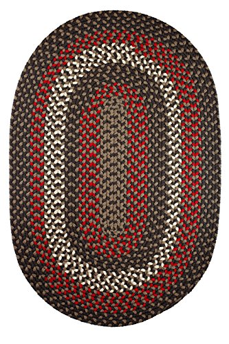 Rhody Rug Manhattan MA34 Velvet 2' x 3' Oval - Braided Area Rug, Home Decor, Floor Mat or Bedroom Rug - Easy Care, Ideal for High Traffic Areas in Hallway and Living Room - Made in USA